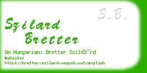 szilard bretter business card